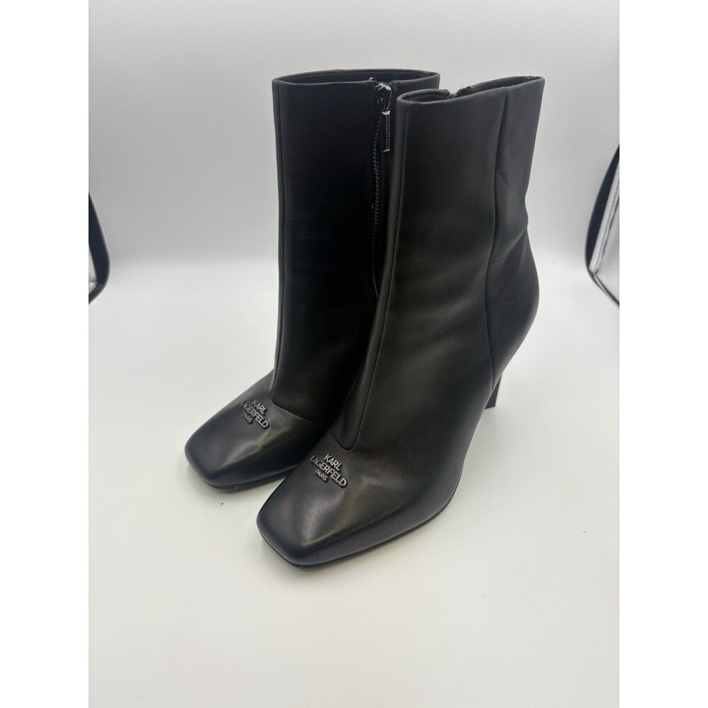 KARL LAGERFELD PARIS Womens Vica Square-Toe Dress Black 9M